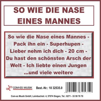 So wie die Nase eines Mannes