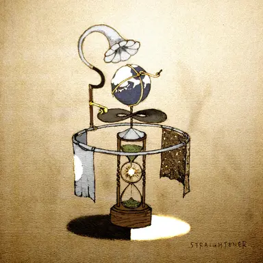 羊の群れは丘を登る