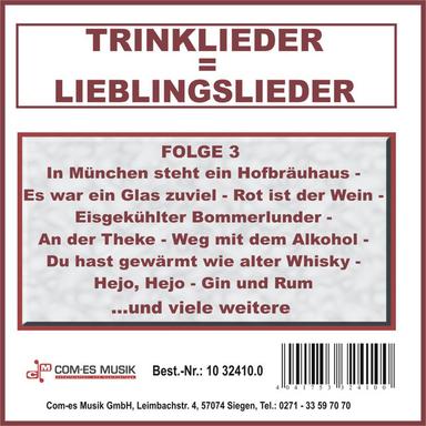 Wenn wir an der Theke steh'n woll'n wir Bier