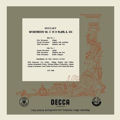 Mozart: Divertimento in D Major, K. 334; Divertimento in F Major, K. 247 (Vienna Octet — Complete Decca Recordings Vol. 3)