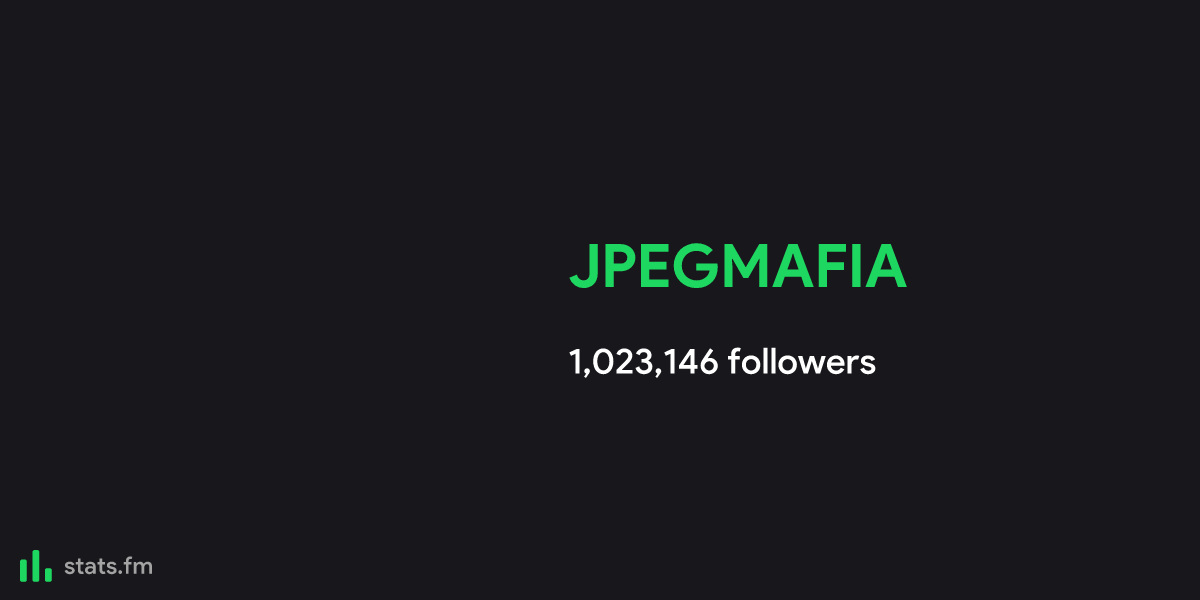 JPEGMAFIA music, stats and more | stats.fm