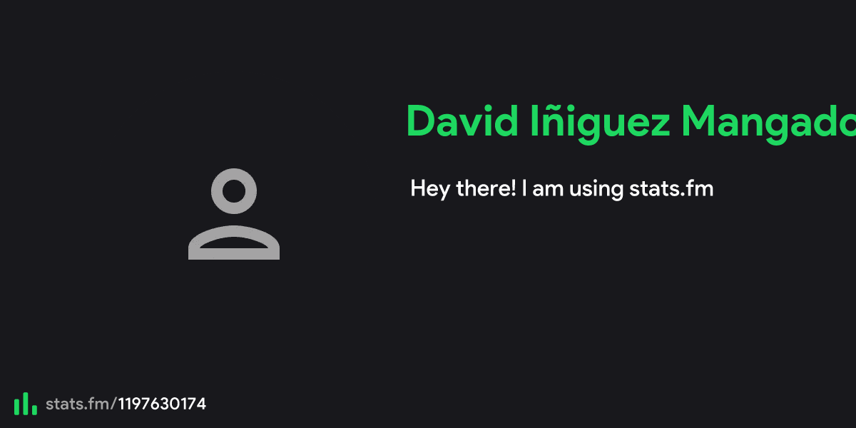 David Iñiguez Mangado's stats, streams and more | stats.fm