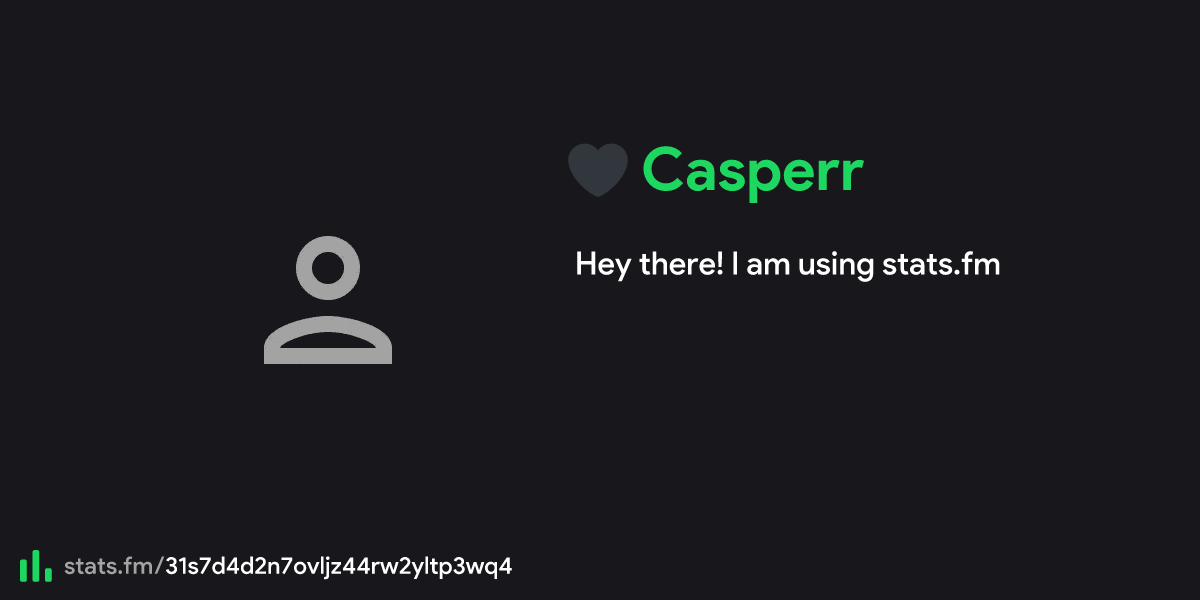 🖤 Casperr ⛤'s stats, streams and more | stats.fm