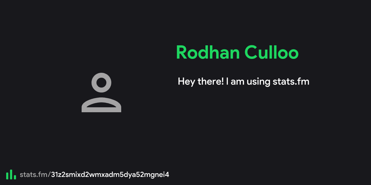 Rodhan Culloo's stats, streams and more | stats.fm