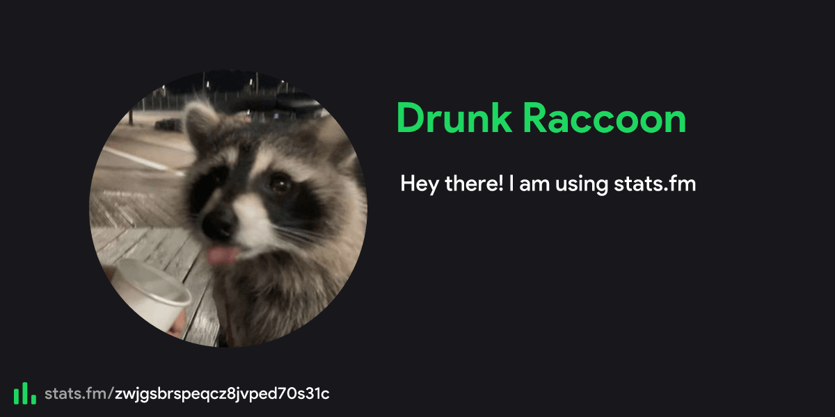 Drunk Raccoon's stats, streams and more | stats.fm